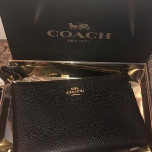 Black Coach Wristlet